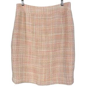 Albert Nipon Pastel Tweed Skirt | Wool Blend Pencil Style 14